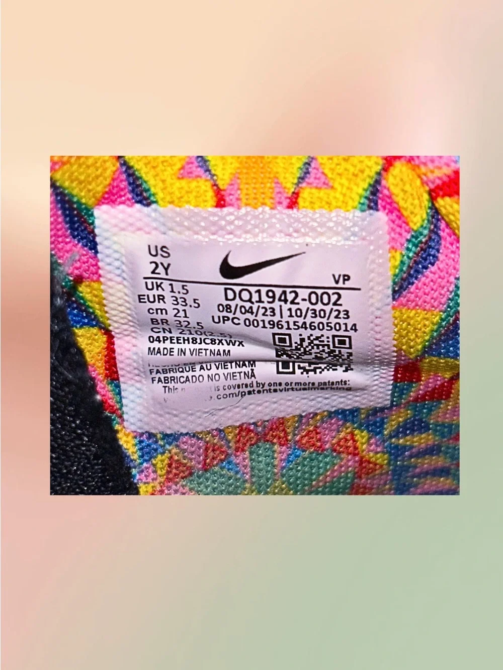 Nike Giannis Immortality 2 'Kaleidoscope' Youth Shoes Size 2Y